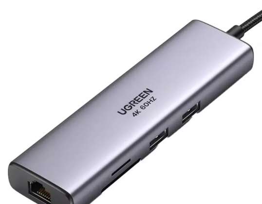 UGREEN Hub-adapter USB_C til 2x USB 3.0 HDMI RJ45 SD / TF