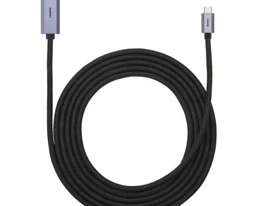 Cablu USB C la HDMI Baseus 4K 3m negru