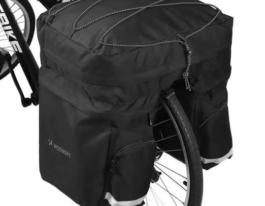 Wozinsky pojemna torba rowerowa 60 l na bagażnik  osłona przeciwdeszcz