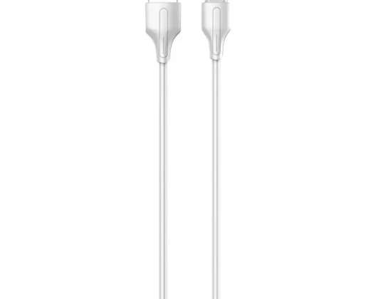 USB kabelis zibens LDNIO LS543 2.1A 3m baltā krāsā