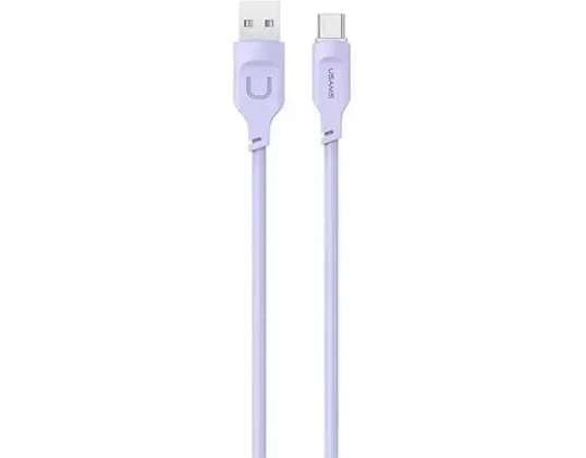 Kabel USMAS USB C PD Fast Charging 1.2m purpurowy