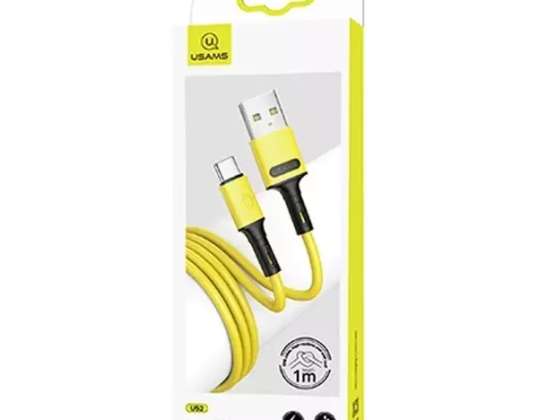 USAMS Kabel U52 USB C 2A Fast Charge 1m żółty