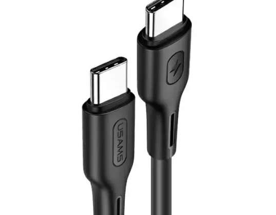 USAMS-kabel U43 USB C til USB C 100W PD Fast Charge 5A 1.2m sort