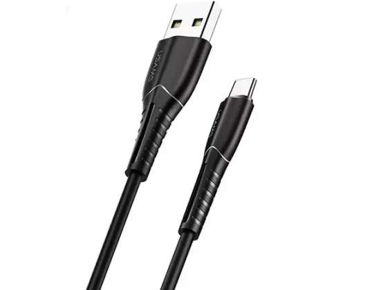 USAMS kabel U35 USB C 2A rychlé nabíjení 1m černá