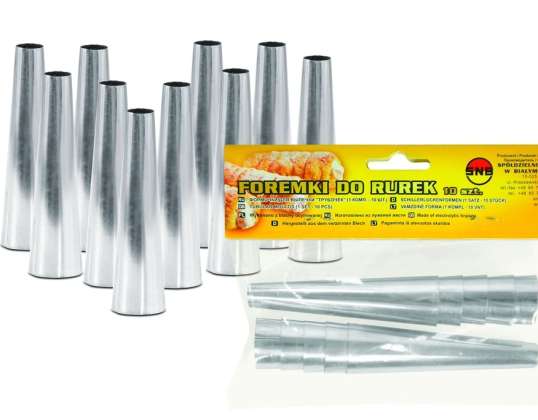 Baking molds baking tubes 9cm 10 pieces silver