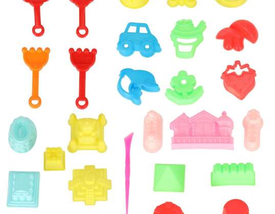 Accessoires voor kinetisch zand, speelgoed, schepmallen, 28 elementen