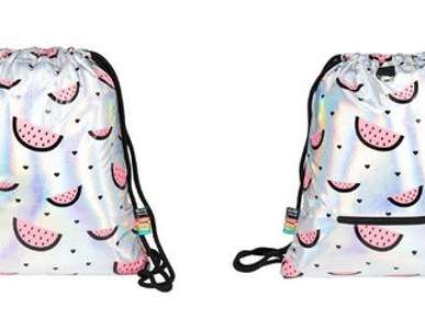 BAMBINO backpack on strings white pearl watermelons