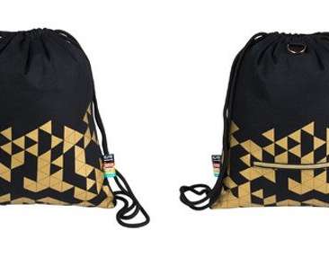 BAMBINO backpack on strings black and gold