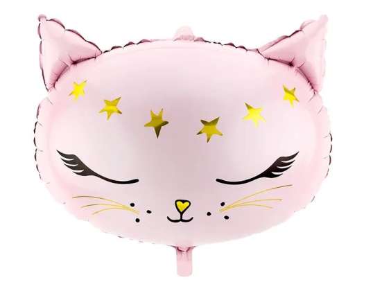 Folieballong Kattunge rosa 48cm x 36cm
