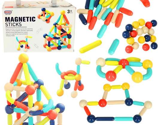 Magnetic Sticks for Toddlers Large Sticks 64 Pieces Box