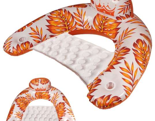 Swimming chair armchair deckchair water hammock orange