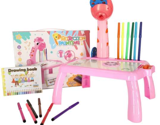 Projetor mesa de desenho mesa girafa rosa