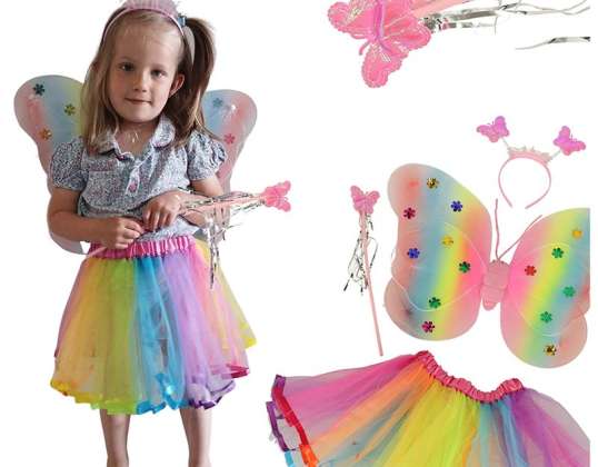 Costume, Butterfly Outfit, Wings, Rainbow, Fairy