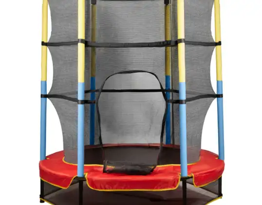 Lasten trampoliiniverkko 165x160cm sinikeltainen
