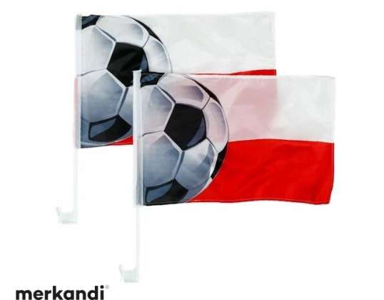 Taraftarlar için bayrak Polonya Araba 42x28 cm