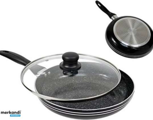 EB-765 Ceramic frying pan with lid 22 CM - 3-layer non-stick coating