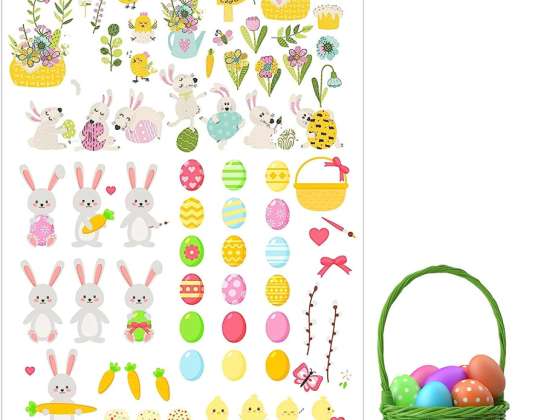 Pegatina Pegatina de Pascua con más de 50 motivos para pegar la decoración de huevos de Pascua