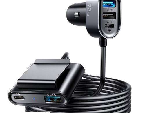 Joyroom Car Charger 5 in 1  C C U U U  QC 3.0  PD 3.0  FCP  AFC  12V/2