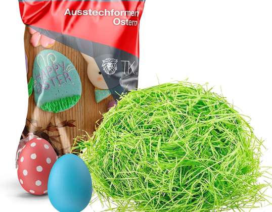 Hierba de Pascua verde para la decoración en Pascua aprox. 50 gramos bolsa - decoración