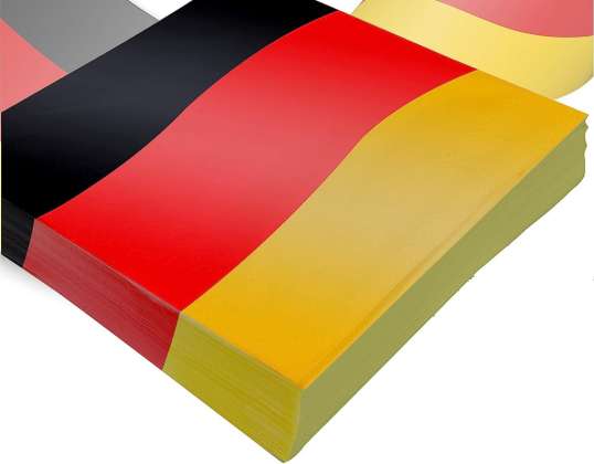 20x napkins Germany black red yellow - decoration decoration party decoration for football European Championship World Cup