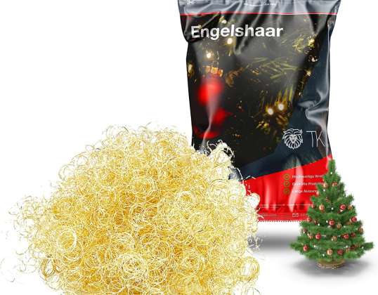 Angel hair gold 15 gr. curly decoration decoration for Christmas Advent - tinsel
