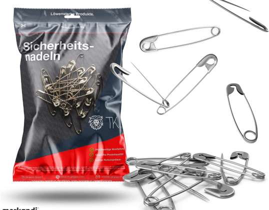 200x safety pins Safety pins set - various sizes small & large - for sewing and tailoring