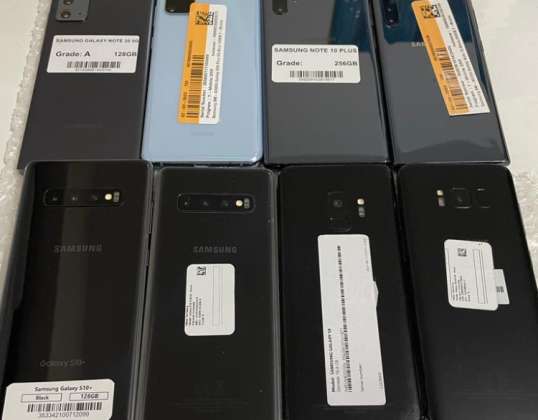 Samsung Galaxy Téléphones intelligents d’occasion lot de 8 unités - Entièrement testé et fonctionnant pleinement en état