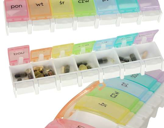 Organizer container for pills, weekly medicines, 7 days PL