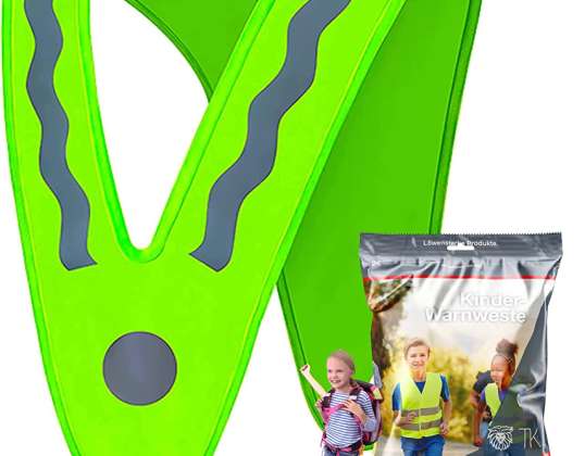Safety vest V yellow for children 3 - 6 years Safety collar boys & girls - Puncture vest accident vest safety vest 2023