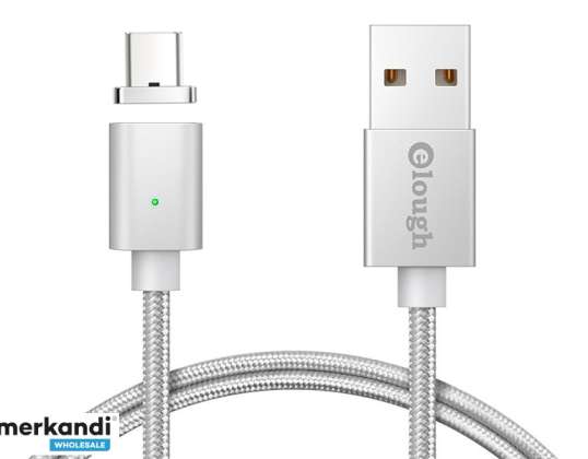 Magnetic cable Elough USB Type-C USB C SILVER