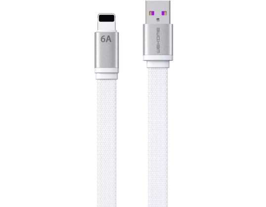 WK дизайн Кинг Конг 2-ро поколение серия плосък USB мълния към вал кабел