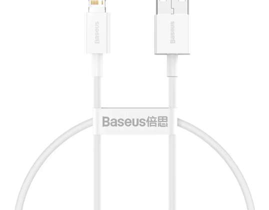 Baseus Cablu USB superior Lightning 2 4A 0 25 m Alb CALYS 02