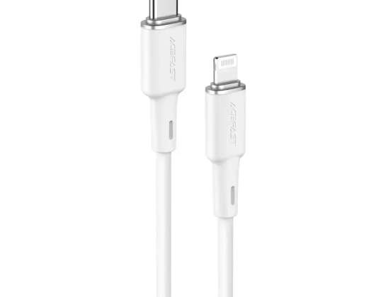Acefast USB MFI kábel typu C Lightning 1 2m 30W 3A biely C2 01 whi
