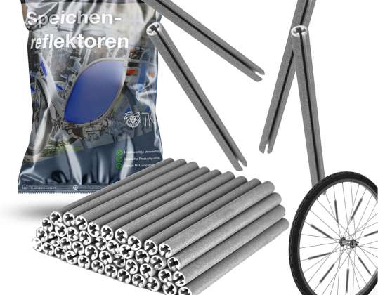 72x спицеві відбивачі преміум-класу для спиць - універсальні срібні спиці для велосипеда та велосипеда - відбивачі для видимості - велосипедні спиці