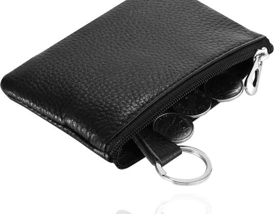 Key Pouch - Zwarte Key Pouch met rits - Pouch & Case voor sleutels & autosleutels - Key Pouch met lederlook