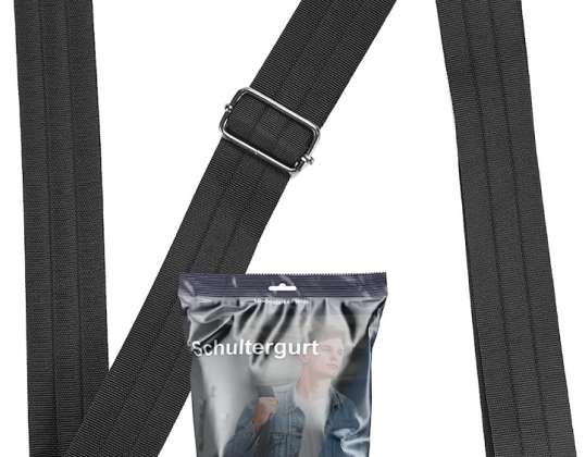 Tragegurt & Schultergurt verstellbar - Gurt schwarz - Handtaschengurt für Taschen & Rucksack & Handtasche als Schulterriemen