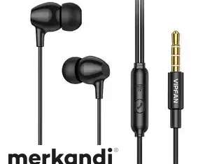 Vipfan M16 in-ear headphones 3.5mm jack 1m black