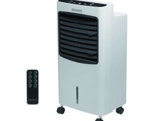 4-in-1-Luftkühler von Royalty Line – mobiler Luftkühler ohne Abluft – Ventilator – Luftreiniger – 75 Watt – 8 l – mit Fernbedienung, Timer