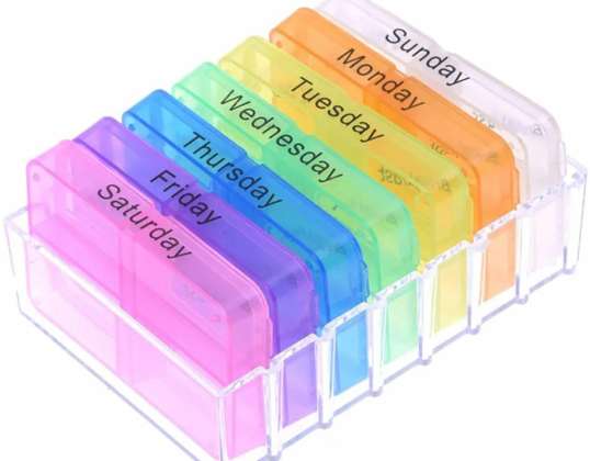 AG424D MEDICATION CONTAINER ORGANIZER 7 DAYS