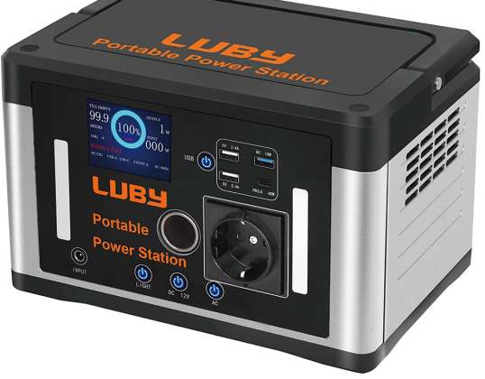 Luby Portable Powerhouse електроцентрала 1000W / 577Wh външен източник на захранване