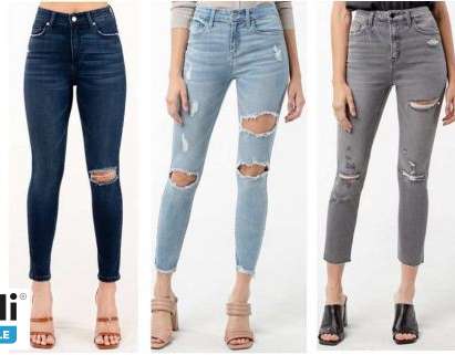 Jeans Ceros by Miss Me en vrac - Lot de 30 pièces skinny assorties, tailles 24 à 32, PDSF 60 à 90 $ chacun