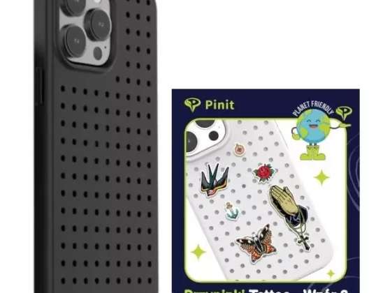 Pinit Dynamic Tattoo Pin Case Kit for iPhone 14 Pro 6.1" svart/bl