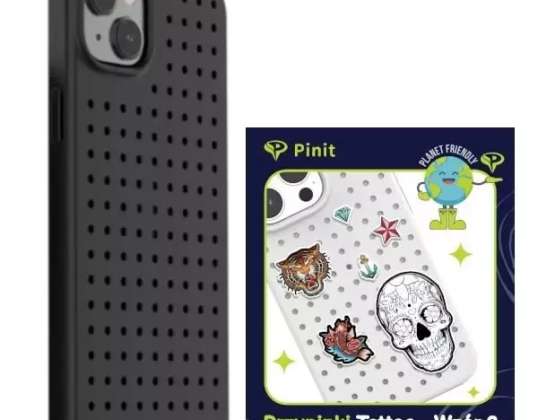 Pinit Dynamic Tattoo Pin Case für iPhone 14 6.1" schwarz/schwarz