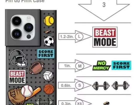 Pinit Dynamic Sports Pin Case Kit pentru iPhone 14 Pro 6.1" negru/bl