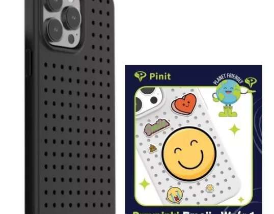 Pinit Dynamic Emoji Pin Case Kit per iPhone 14 Pro 6.1" nero / bla bla