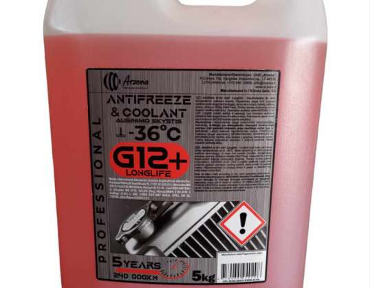 PREMIUM Antifreeze red G12+ Longlife (-36°C) 5kg 5 years/240,000 km