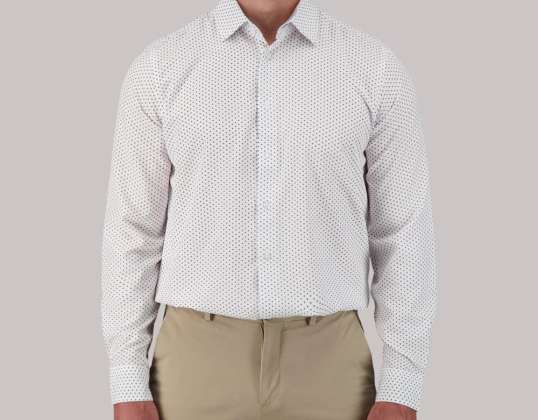 Mens langermet skjorte Casual Work Shirt Annen farge Moderne Slim Fit Smart skjorter