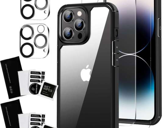 Case Case for iPhone 14 Pro Max Set of 4 Glasses 5in1 Armored 360 Alog