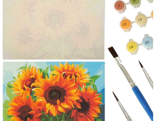 Malen nach Zahlen Malen 50x40cm Sonnenblumen