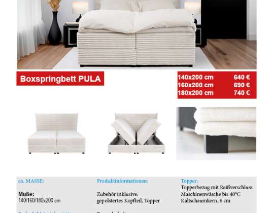 Alegerea 1 a modelelor de pat: BENNY - PAULA - LEO cu cutie de depozitare de diferite dimensiuni Dimensiuni